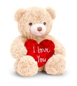 Keeleco Cream Bramble Bear holding Heart